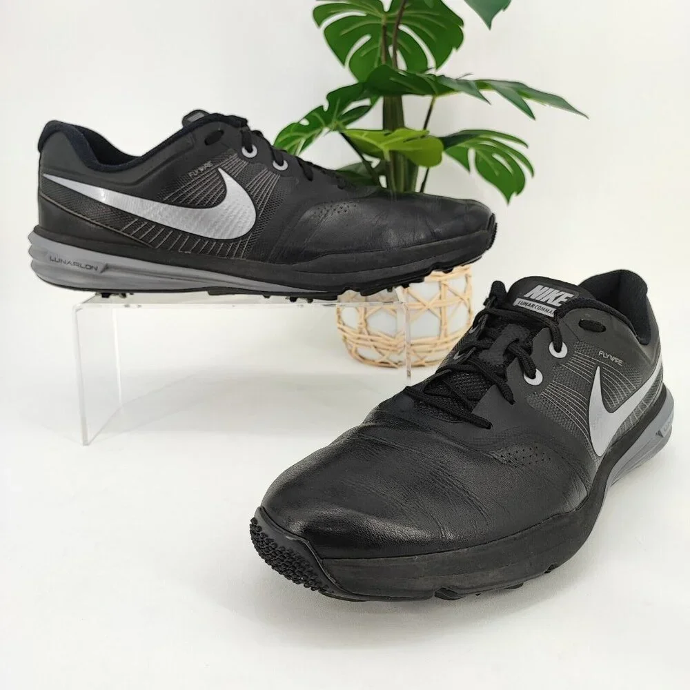 Nike Men’s Lunar Command Golf  Black Waterproof Lunarlon Shoes Size 12 US
